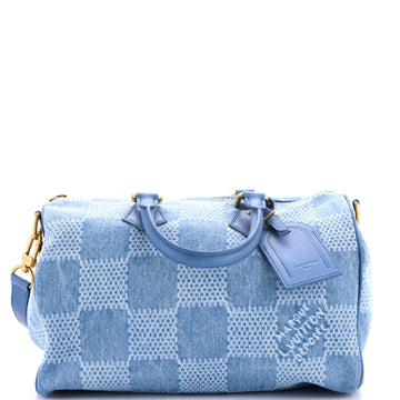 Louis Vuitton Speedy Bandouliere Bag 3D Damier Giant Denim 30