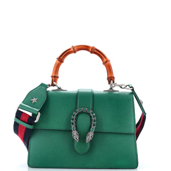 Gucci Dionysus Bamboo Top Handle Bag Leather Medium
