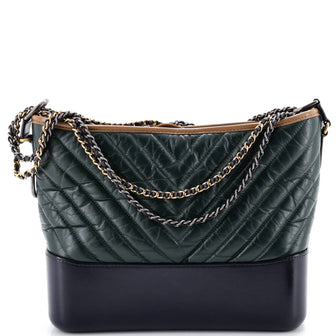 Chanel Gabrielle Hobo Chevron Aged Calfskin Medium