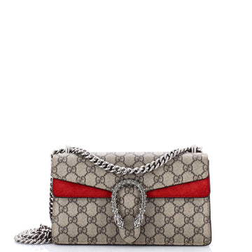 Gucci Dionysus Bag GG Coated Canvas with Crystal Embellished Metal Small