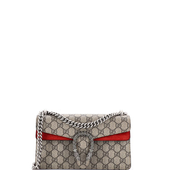 Gucci Dionysus Bag GG Coated Canvas with Crystal Embellished Metal Small