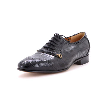 Gucci Men's Horsebit Lace Up Oxfords Alligator