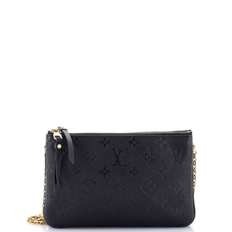 Louis Vuitton Double Zip Pochette Monogram Empreinte Leather