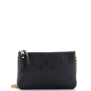 Louis Vuitton Double Zip Pochette Monogram Empreinte Leather
