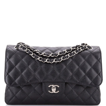 Chanel Classic Double Flap Bag Quilted Caviar Jumbo