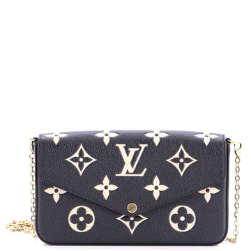 Louis Vuitton Felicie Pochette Bicolor Monogram Empreinte Giant