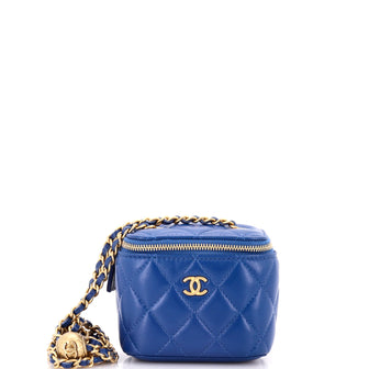 Chanel Pearl Crush Vanity Case with Chain Quilted Lambskin Mini