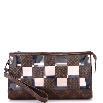 Louis Vuitton Standing Pouch Monogram Chess Coated Canvas and PVC
