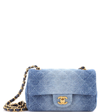 Chanel Classic Single Flap Bag Quilted Ombre Denim Mini