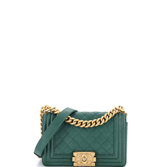 Chanel Boy Flap Bag Quilted Caviar Small