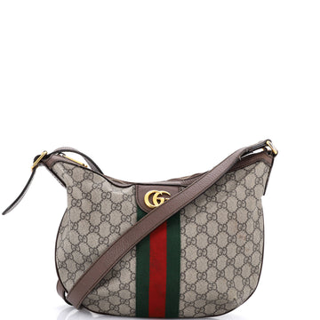 Gucci Ophidia Half Moon Hobo GG Coated Canvas Small