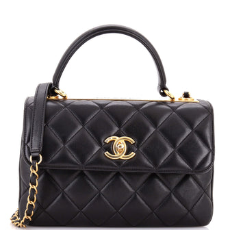 Chanel Trendy CC Top Handle Bag Quilted Lambskin Small