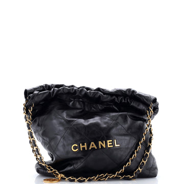 Chanel 22 Chain Hobo Quilted Calfskin Small