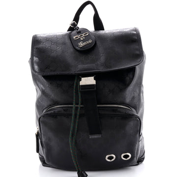 Gucci Buckle Backpack GG Imprime Large