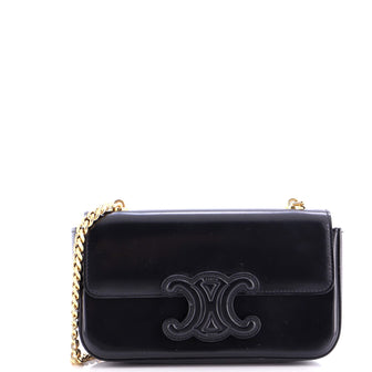 Celine Triomphe Chain Shoulder Bag Leather Small