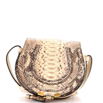 Chloe Marcie Crossbody Bag Python Print Calfskin Mini