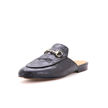 Gucci Women's Princetown Mules GG Embossed Leather