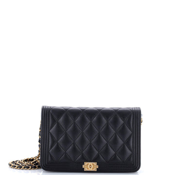 Chanel Boy Wallet on Chain Quilted Caviar