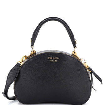 Prada Sidonie Convertible Bowler Bag Saffiano Leather Medium