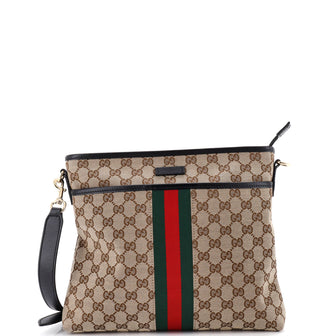Gucci Front Pocket Web Messenger GG Canvas Small