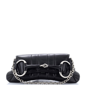 Gucci Horsebit Chain Shoulder Bag Vertical Quilted Leather Large