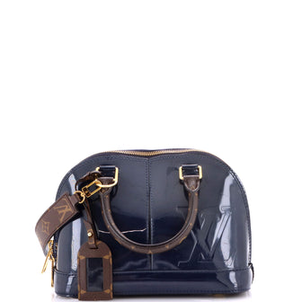 Louis Vuitton Alma Handbag Vernis with Monogram Canvas BB