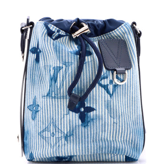 Louis Vuitton Sac Marin Bag Limited Edition Monogram Watercolor Stripes Denim BB