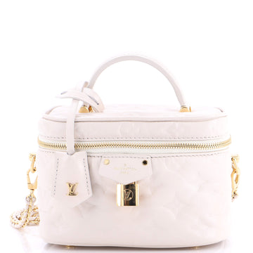 Louis Vuitton Vanity Handbag Monogram Embossed Lambskin PM