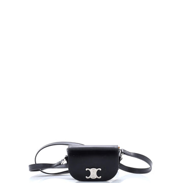 Celine Besace Triomphe Shoulder Bag Leather Small