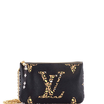 Louis Vuitton Double Zip Pochette Limited Edition Jungle Monogram Giant