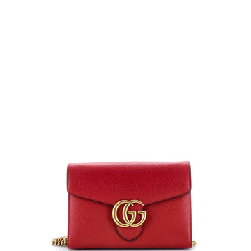 Gucci GG Marmont Chain Wallet Leather Mini