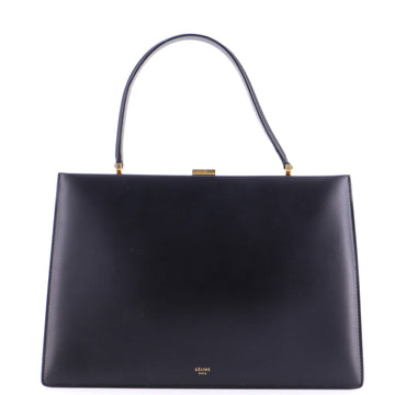 Celine Clasp Top Handle Bag Leather Medium