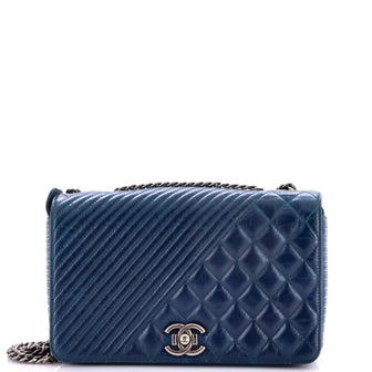 Chanel Coco Boy Flap Bag Quilted Aged Calfskin Medium
