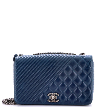 Chanel Coco Boy Flap Bag Quilted Aged Calfskin Medium