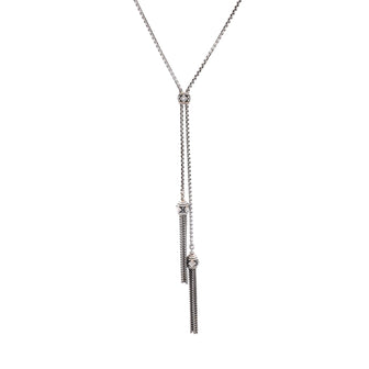David Yurman Renaissance Tassel Necklace Sterling Silver with Diamonds