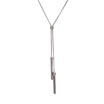 David Yurman Renaissance Tassel Necklace Sterling Silver with Diamonds