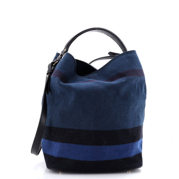 Burberry Ashby Bag House Check Canvas Medium