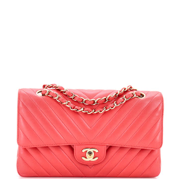 Chanel Classic Double Flap Bag Chevron Lambskin Medium