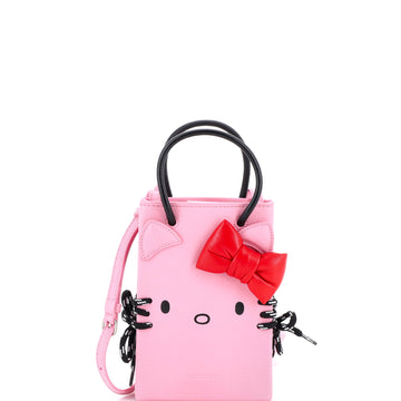 Balenciaga Hello Kitty Shopping Tote Printed Leather Mini
