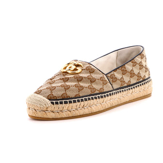 Gucci Women's GG Marmont Espadrilles Diagonal Quilted GG Canvas