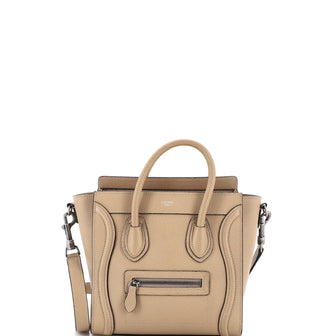 Celine Luggage Bag Grainy Leather Nano