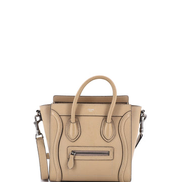 Celine Luggage Bag Grainy Leather Nano