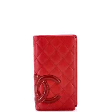 Chanel Cambon Bifold Wallet Quilted Lambskin Long