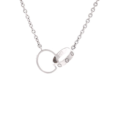 Cartier Love Interlocking Necklace 18K White Gold