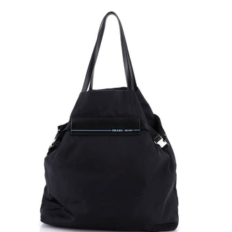 Prada Belted Logo Tote Tessuto Large