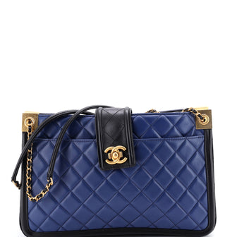 Chanel Elegant CC Tote Quilted Lambskin Medium