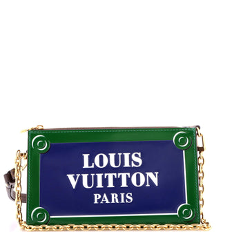 Louis Vuitton Lexington Pouch Parisian Street Sign Printed Leather and Monogram Canvas