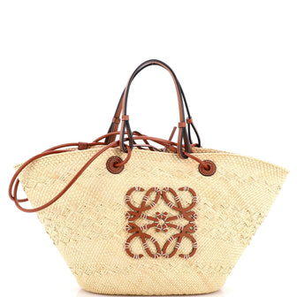Loewe Anagram Basket Tote Woven Raffia Medium
