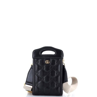 Gucci Top Handle Crossbody Bag GG Matelasse Leather Mini