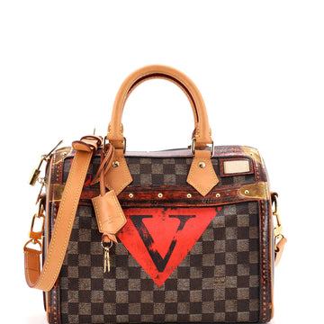 Louis Vuitton Speedy Bandouliere Bag Limited Edition Damier Time Trunk 25